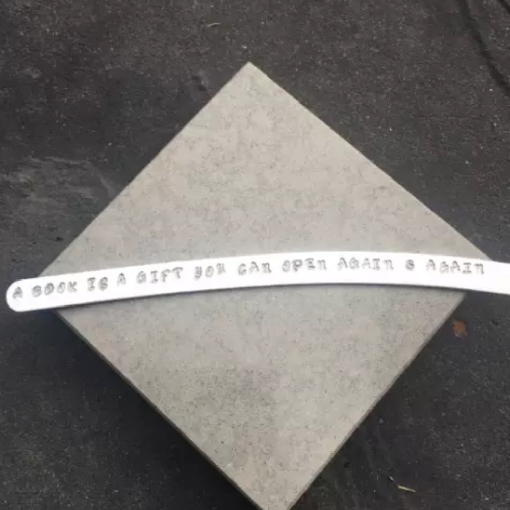 Custom Engraved Bookmark - hand stamped